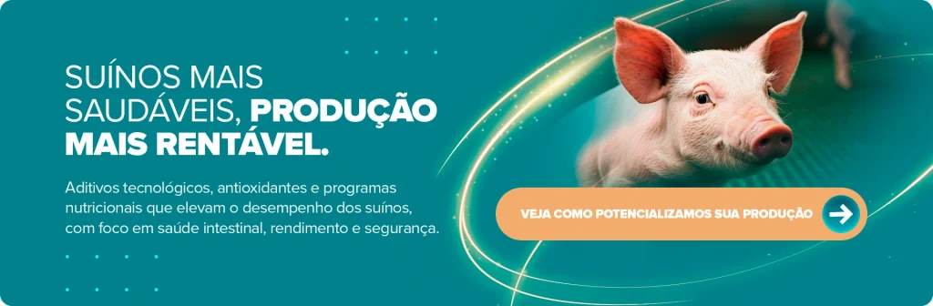 Banner suínos mais saudáveis, produção mais rentável.